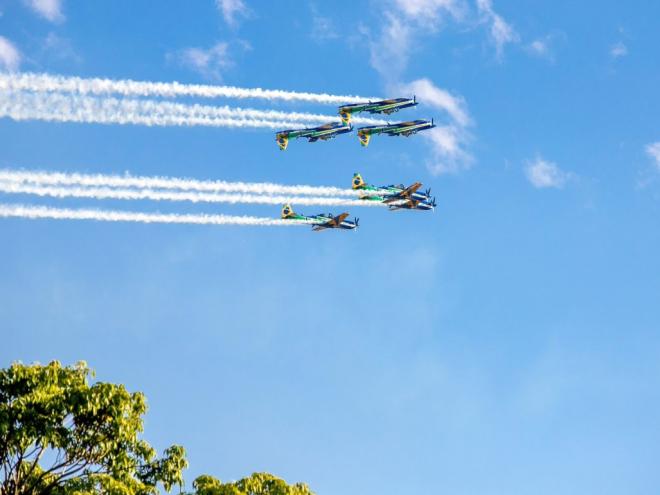 Espetáculo conta com sete aviões A-29 Super Tucano e deve durar 35 minutos