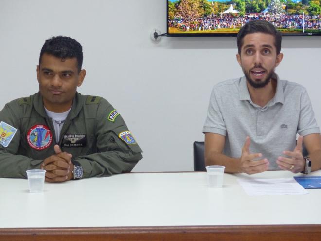 O anúncio do evento foi feito pelo prefeito Gustavo Nunes e o capitão aviador Nery Lima Bezerra
