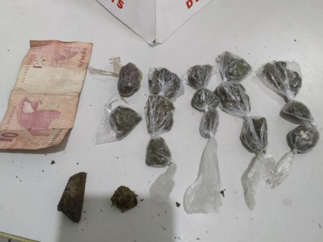 Materiais apreendidos pela PM