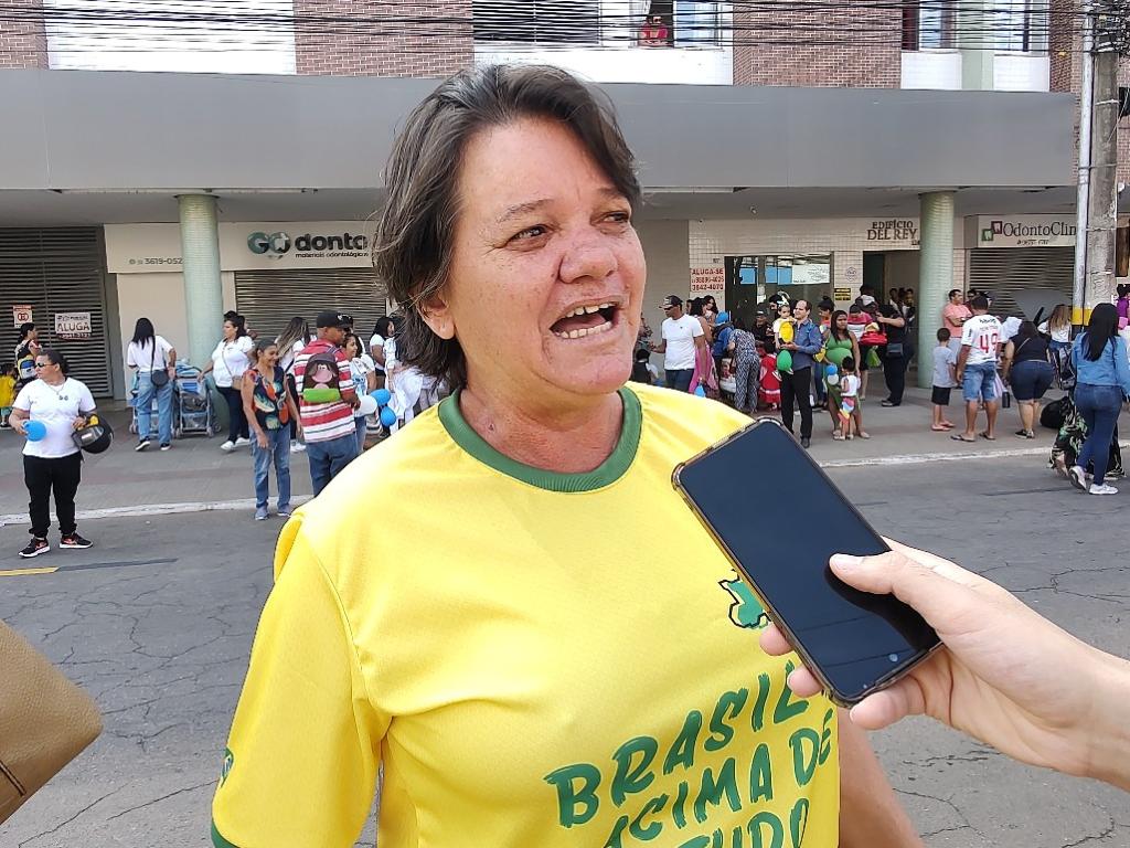 Maryze da Costa ficou feliz com o desfile de 7 de setembro 