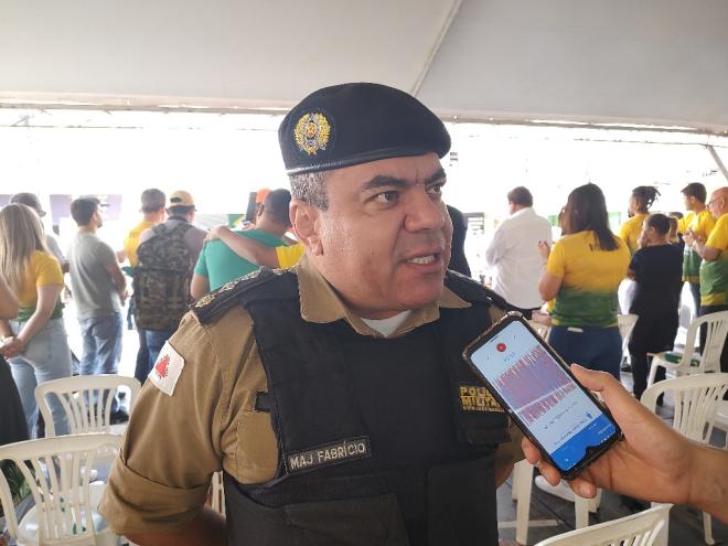 Major Fabrício Pereira ressaltou que a Polícia Militar trabalhou na segurança do público durante o evento 