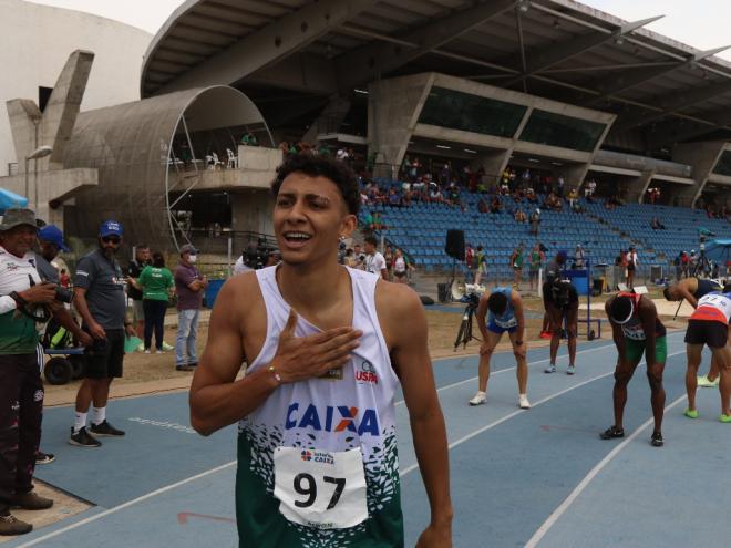 Desportista disputou a prova de 400 metros com barreiras no Campeonatos Brasileiros Loterias Caixa Sub-23 de Atletismo e garantiu o primeiríssimo lugar na competição 