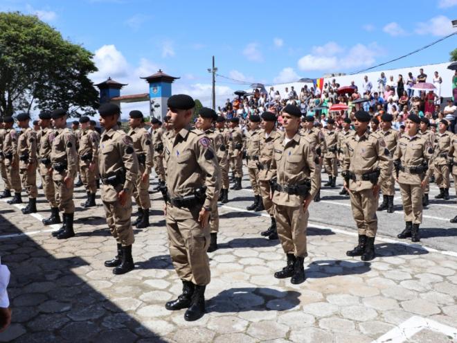 Os 57 novos soldados de 1ª Classe irão servir nas sete unidades operacionais, que fazem parte da área de cobertura da 12ª RPM