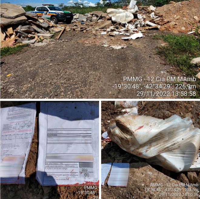 Em meio aos entulhos, foram encontrados documentos 