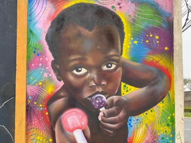 Este é um entre tantos grafites que estão espalhados por Ipatinga feitos por Rodrigo 