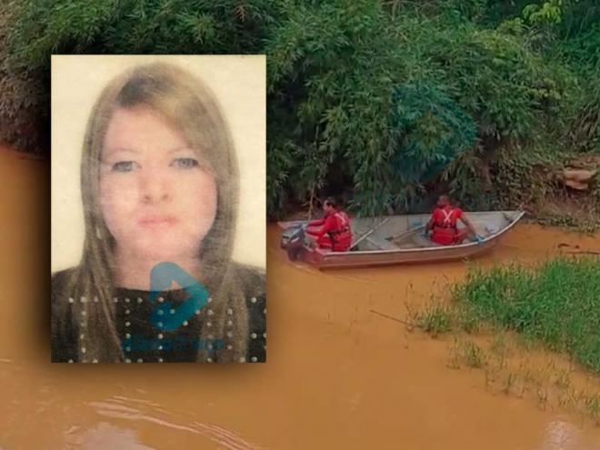 O corpo da esteticista Nalda Correa dos Santos, de 41 anos, foi encontrado no rio Santo Antônio 
