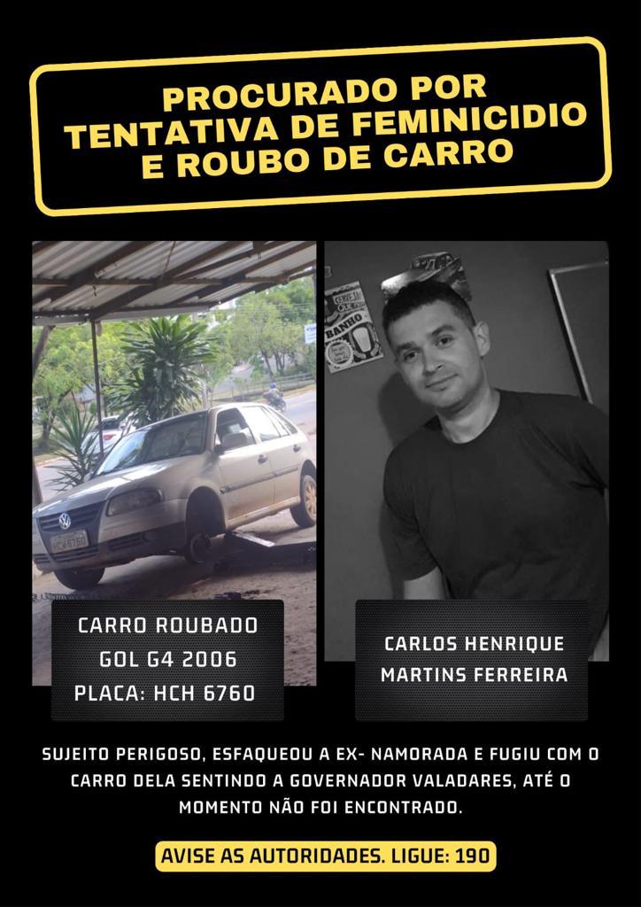 Campanha na internet tenta localizar homem acusado de tentativa de homicidio em Ipatinga