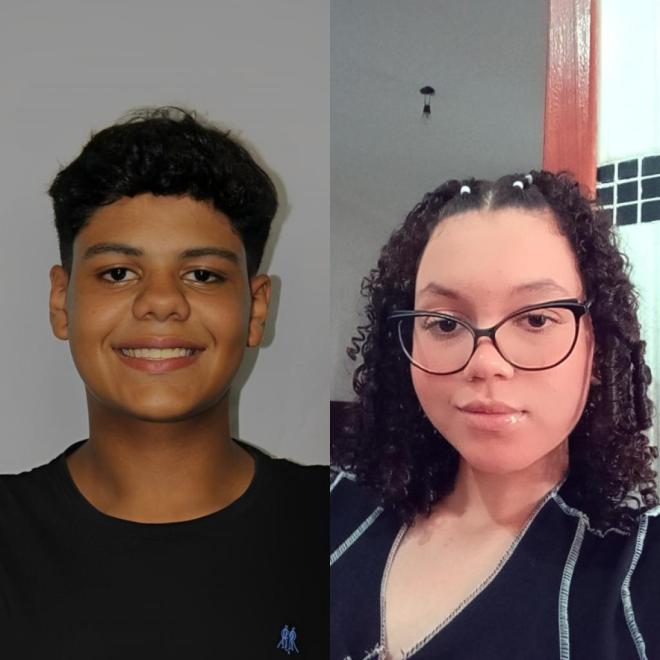 Gabryel e Emmanuelle tem 16 anos e estão à frente da manifestação