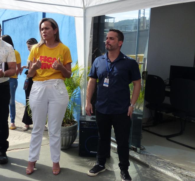 Durante a cerimônia, Flávia Mendes e Martinellis Henrique destacaram a importância da UPC para a comunidade 