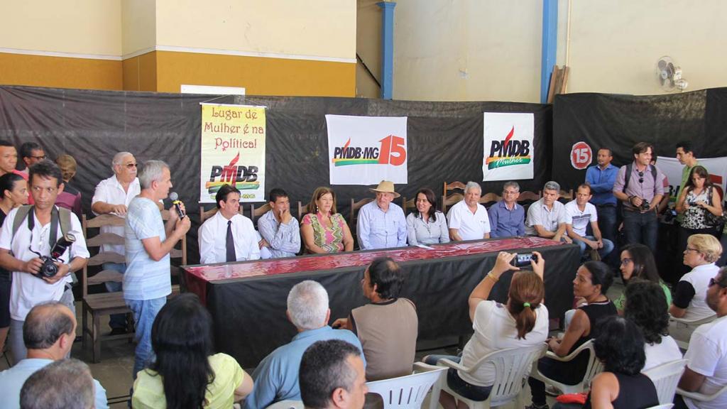 Integrantes da coligação durante entrevista