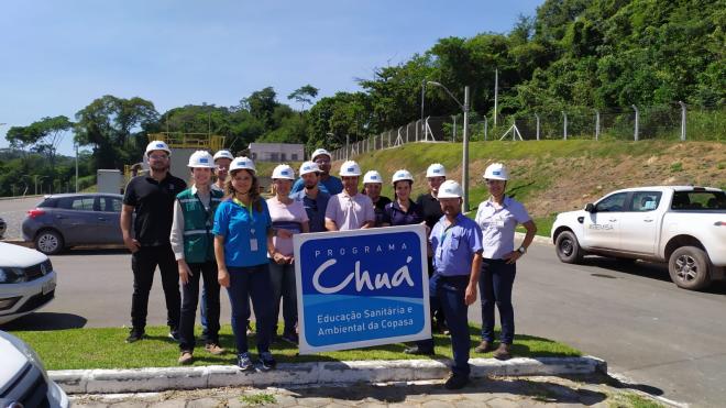 Empresas parceiras visitam Estação de Tratamento de Esgoto da Copasa em Timóteo (Crédito - Assessoria de comunicação)