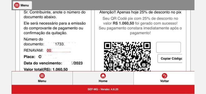 A página dos golpistas, muito semelhante à da Secretaria de Fazenda, oferece o desconto de 25% 