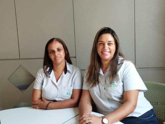 Fernanda e Ana Maria reforçam que a instituição conta com o apoio financeiro da comunidade para continuar oferecendo proteção, carinho e respeito aos idosos