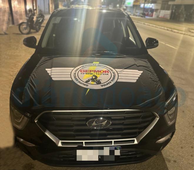 Em uma semana esse foi o sétimo carro apreendido na região com placas clonadas 