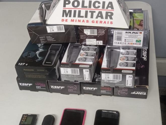 Produtos foram furtados em loja de shopping em Ipatinga e os ladrões foram presos em Belo Horizonte 
