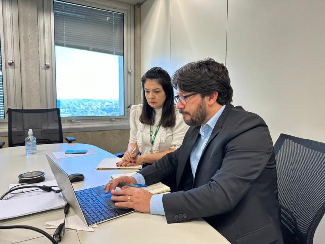 Douglas Willkys esteve reunido com a gerente de Relacionamento Institucional da empresa, Polliana Jeruza, em BH