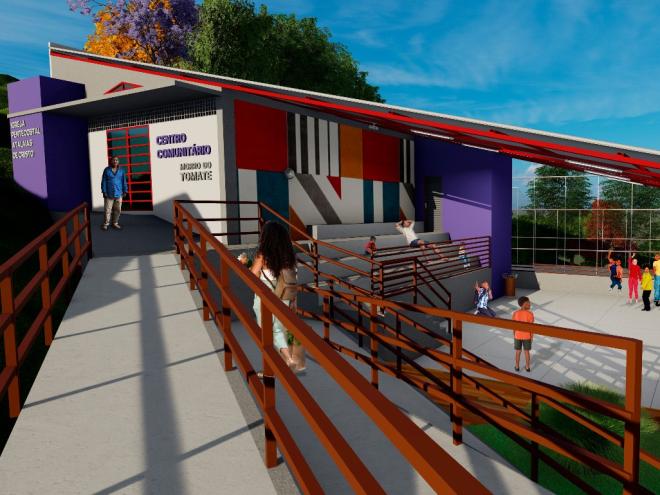 Nesta segunda-feira o projeto do novo Centro Comunitário será entregue à comunidade