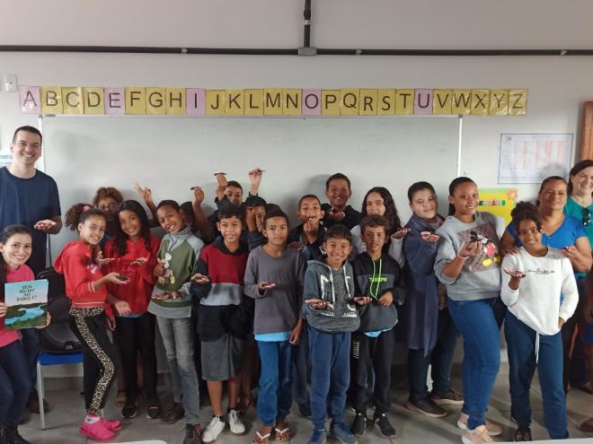 Estudantes da rede municipal de Marliéria participaram de oficina e deram sugestões para o nome popular da mosca