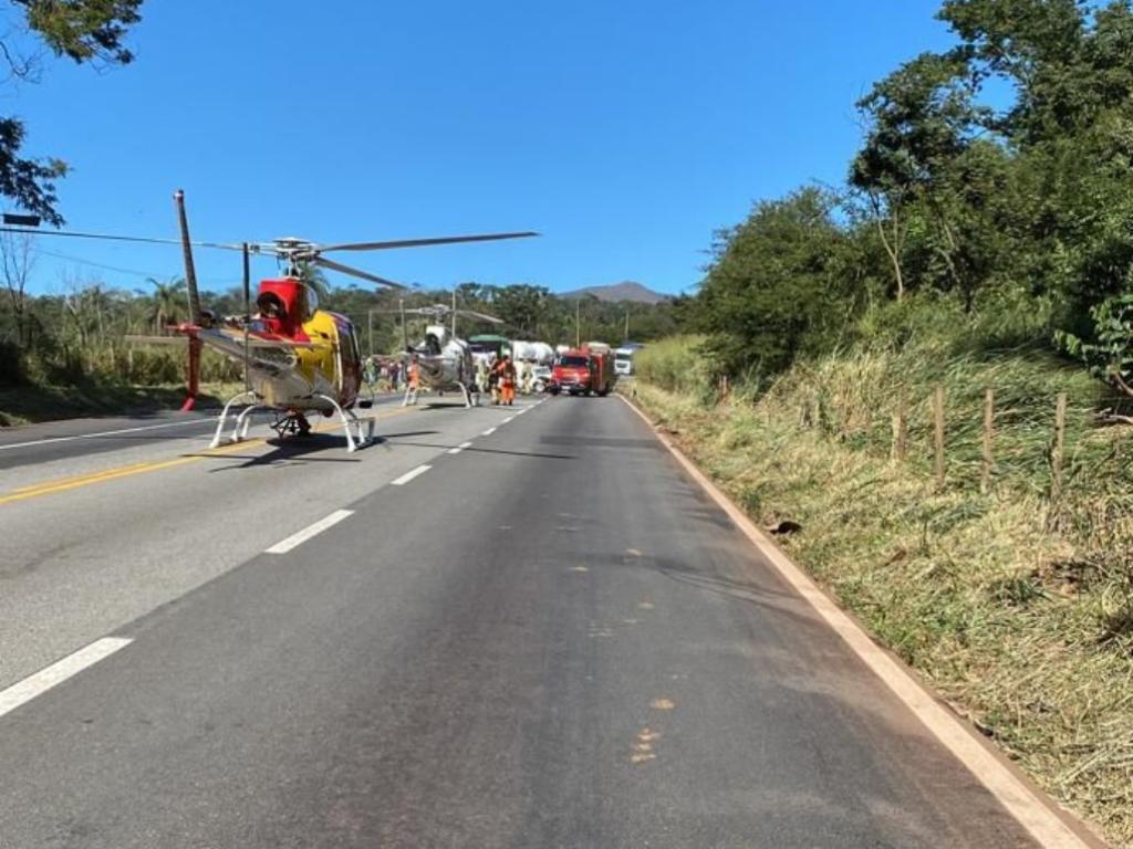 Duas aeronaves foram utilizadas no socorro às vítimas 