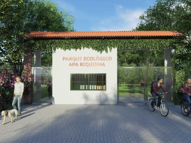 Projeto da nova portaria da área da Biquinha