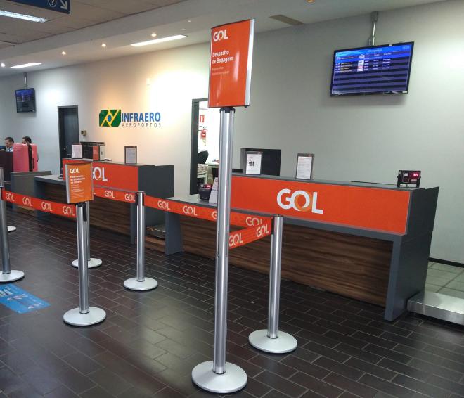 A Gol informou que suspendeu suas operações no Aeroporto Regional em 9 de maio e está sem previsão de retornar com aeronaves maiores
