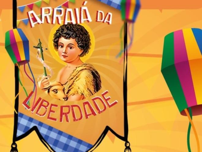 Detalhe do cartaz de divulgação da festa em BH