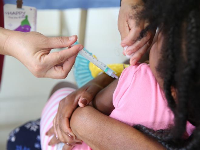 Na RMVA, 57,24% das crianças foram vacinadas contra gripe