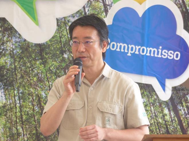 O diretor-presidente executivo da Cenibra, Takashi Nakajima, participou das comemorações de 33 anos do Projeto Mutum 