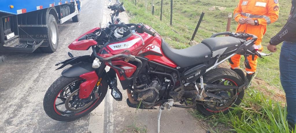 Empresário conduzia essa motocicleta em direção a Guarapari, onde participaria de encontro