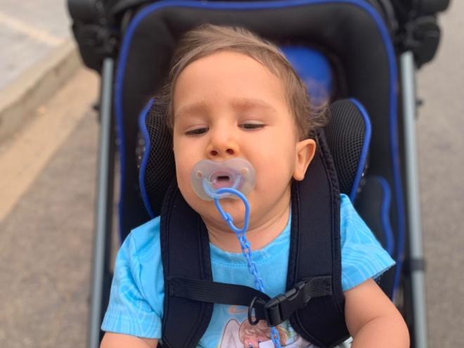 Davi em um dia passeio com a família
