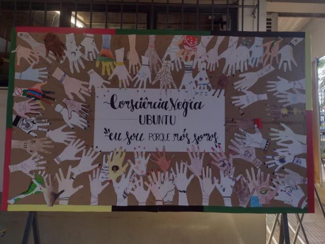 Trabalho realizado pelos alunos da Escola Estadual Maurílio Albanese
