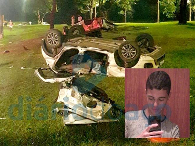 Rayan Pires estava na direção do Fiat Mobi que se acidentou na noite de sábado