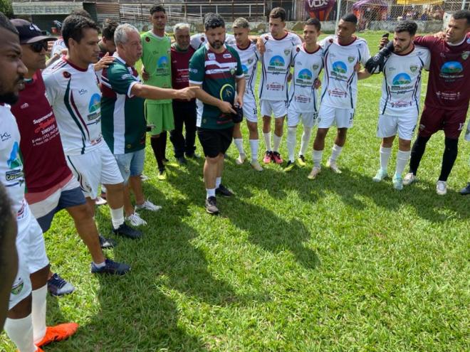 Antes do jogo, a corrente positiva daqueles que seriam, algum tempo depois, os campeões de Coronel Fabriciano em 2023