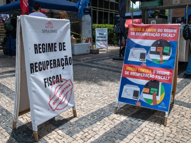 O projeto do Regime de Recuperação Fiscal tem gerado diversos protestos por parte dos servidores estaduais  