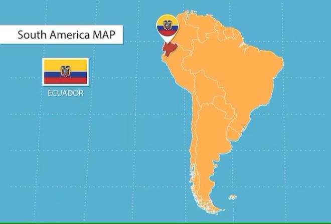Posição do Equador na América do Sul: 367 quilômetros quadrados e populaçção com pouco mais de 17 milhões de pessoas 