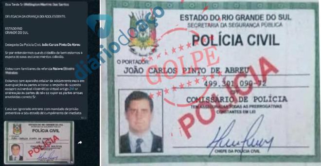 O falso delegado ameaça mandar prender por ''estupro vulnerável cibernético''