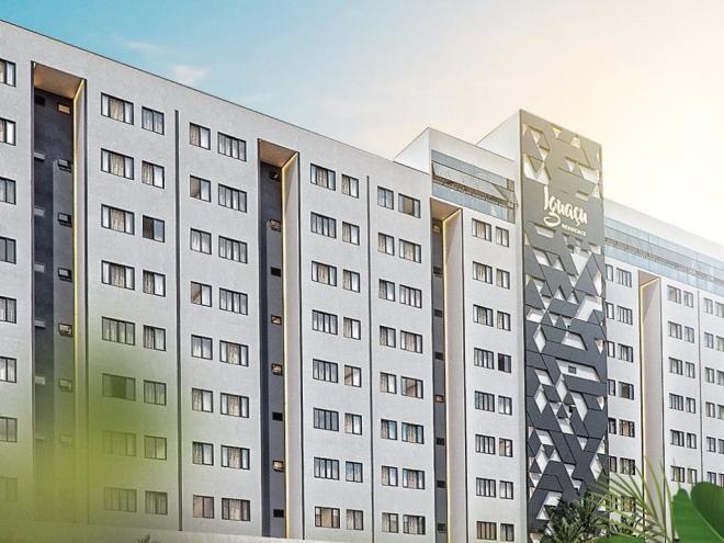 Projeto da fachada do empreendimento