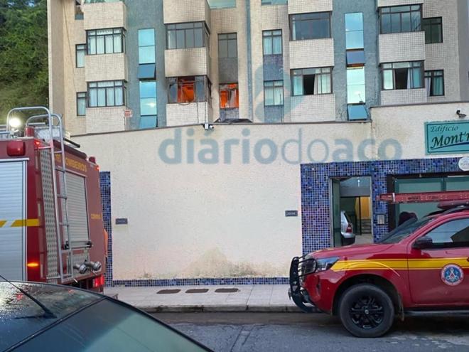 Unidades dos bombeiros e Samu, juntamente com a PM, foram ao local do sinistro