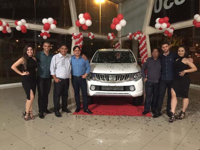 A equipe Multicar: Euther Marinho, Wariston Ávila, Alan Moisés, Giulia Araújo, Natália Santos, Denilson Santos e Tallys Lima