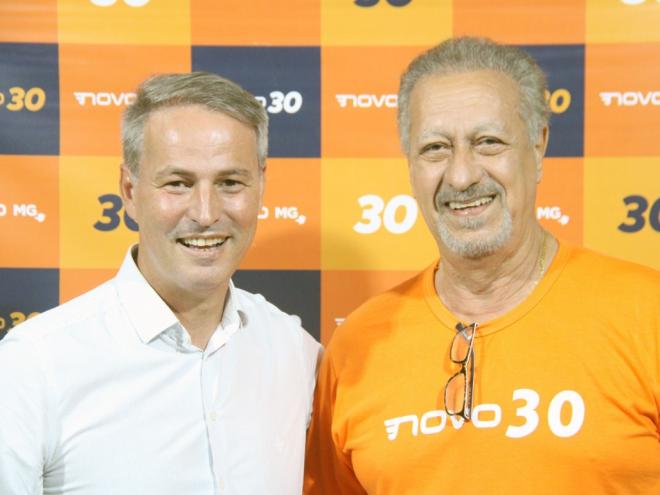 Edvanio Carneiro e Wagner Montenegro, presidente do Novo em Ipatinga