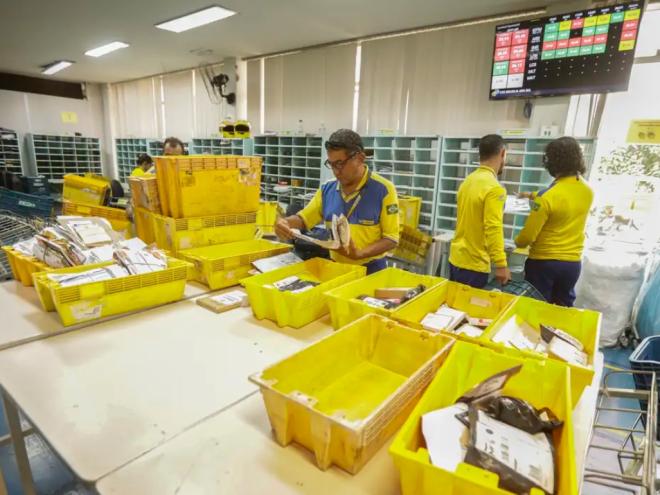Unidade de distribuição dos Correios em Brasília. Foto: Joédson Alves/Agência Brasil