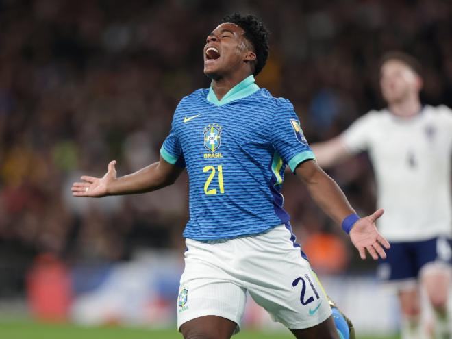 Jovem Endrick fez o gol da vitória sobre a Inglaterra 