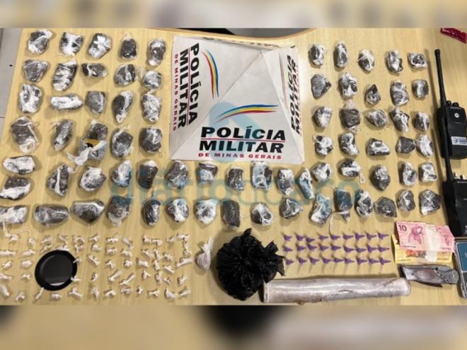 Materiais apreendidos pela PM