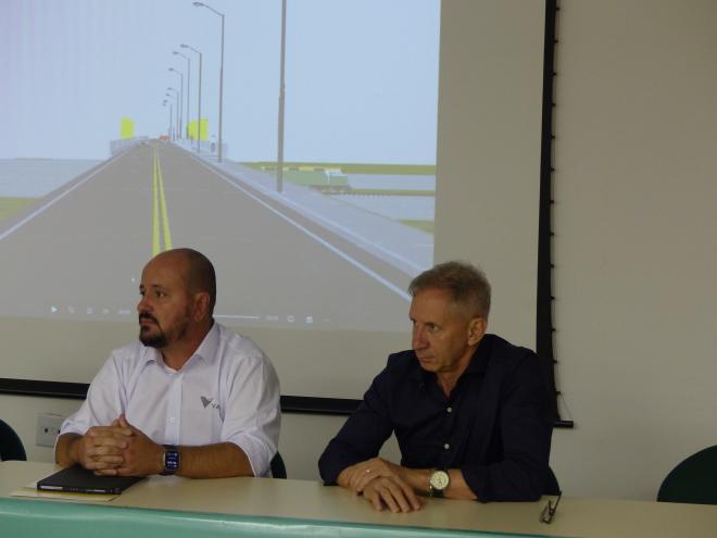 Marcello Puzziello, gerente-geral de implantação de obras da Vale e João Batista Alves, presidente da FIEMG Regional Vale do Aço