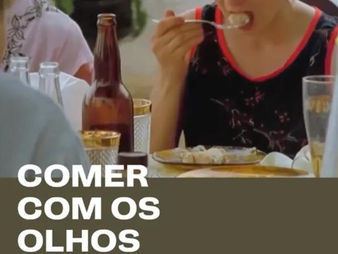 Detalhe da capa do livro: comida, cultura e cinema