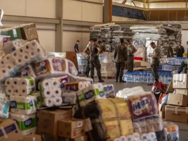 Base Aérea de Brasília recebe doações para os atingidos das chuvas no Rio Grande do Sul