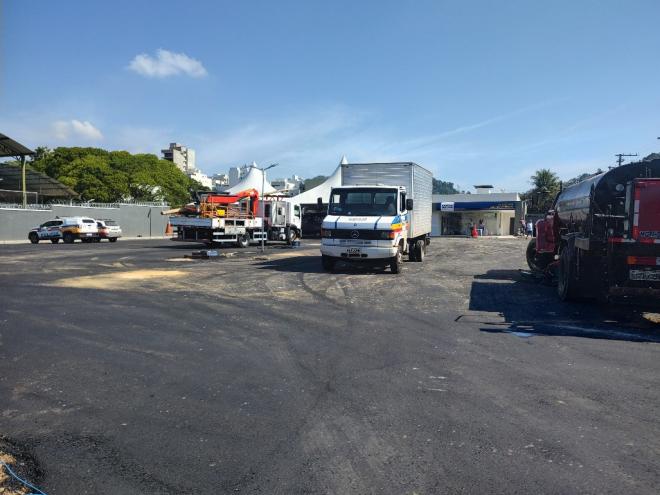 Área onde será realizado o evento de inauguração da nova sede