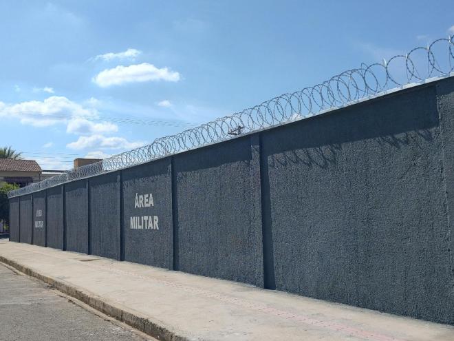 Área externa da nova sede do 58º Batalhão de Polícia Militar