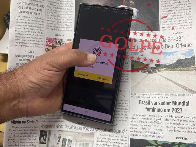 Ao repassar códigos que recebeu, vítima percebeu que o aplicativo do banco parou de funcionar em seu telefone