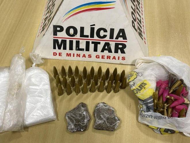 Materiais apreendidos pela PM